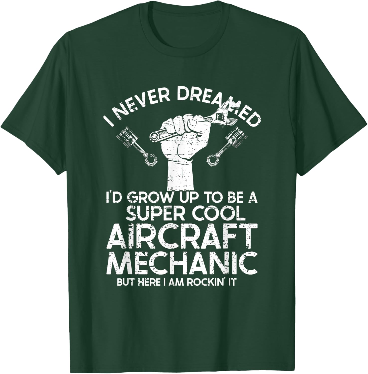 Airplane Mechanic Aircraft Maintenance Pilot Technician T-Shirt - T-Shirt | Forest