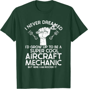 Airplane Mechanic Aircraft Maintenance Pilot Technician T-Shirt - T-Shirt | Forest