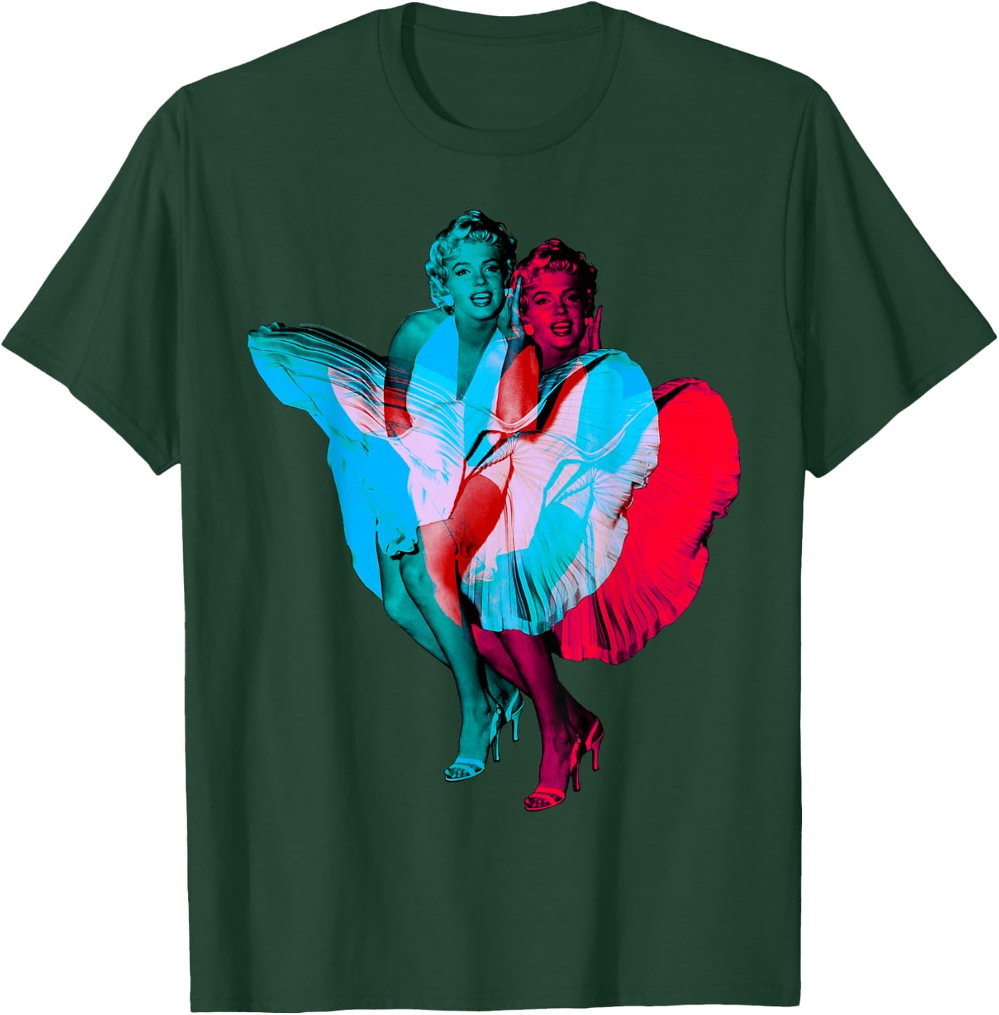Marilyn Monroe 3D Classic Dress Pose T-Shirt - T-Shirt | Forest