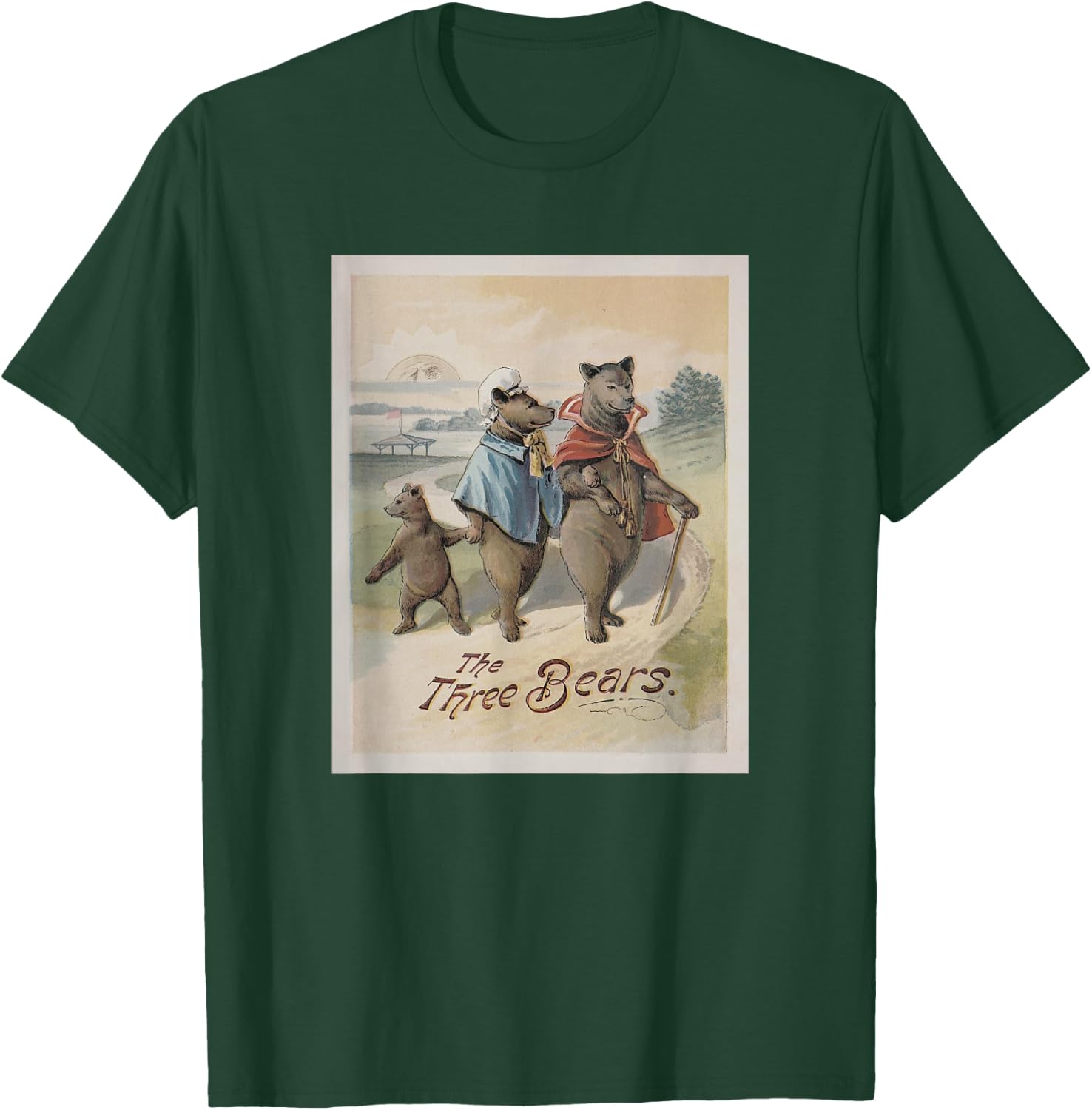 Goldilocks and The Three Bears Book Cover T-Shirt - T-Shirt | Forest