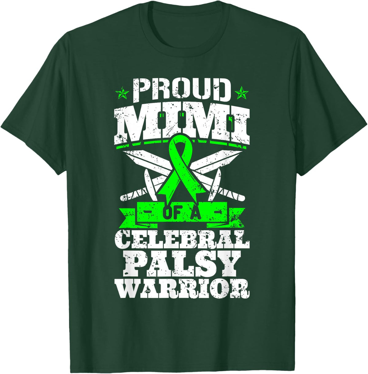 Proud Mimi Of A Cerebral Palsy Warrior CP Awareness Grandma T-Shirt - T-Shirt | Forest