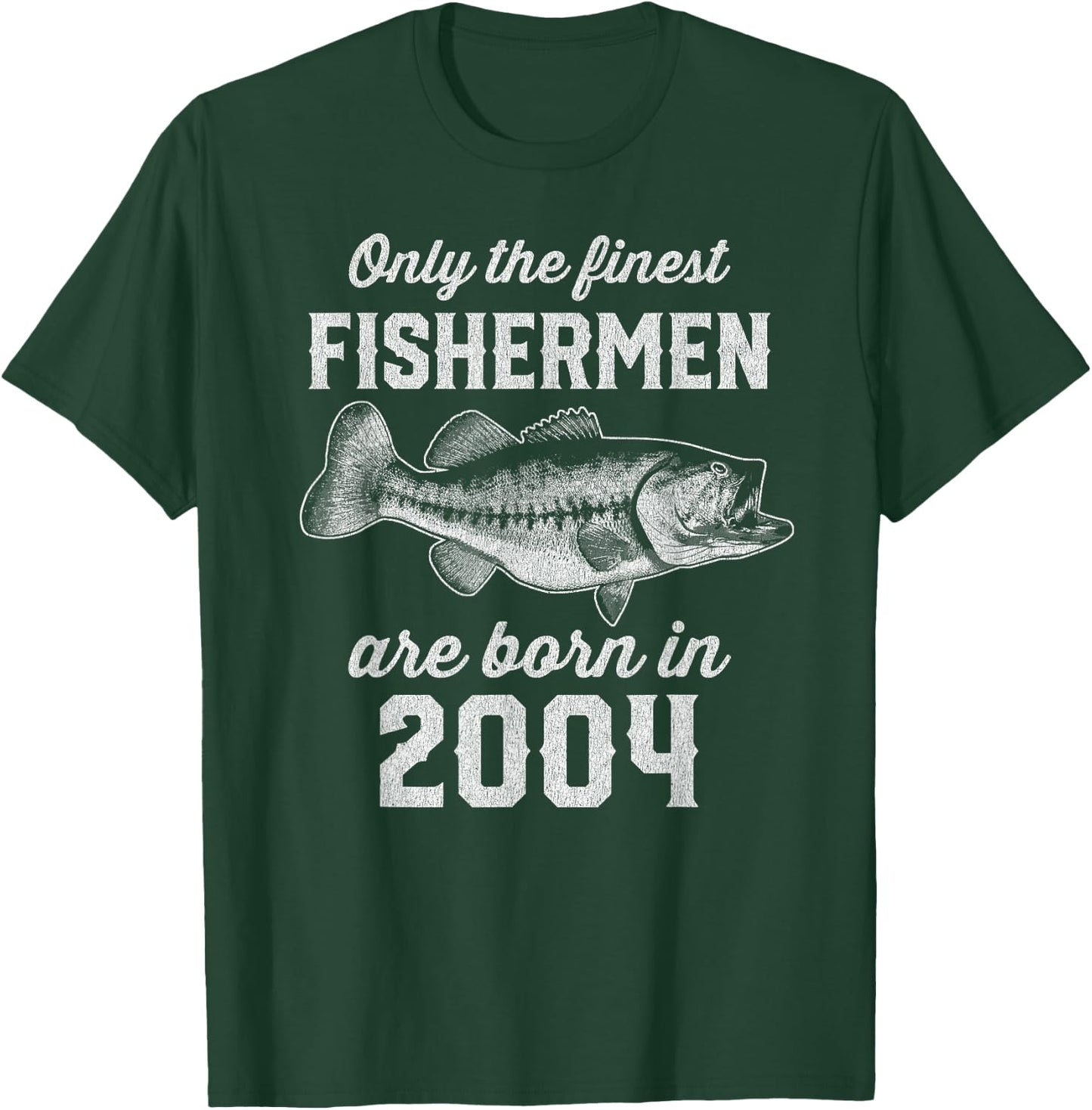 21 Year Old: Fisherman Fishing 2004 21st Birthday T-Shirt - T-Shirt | Forest