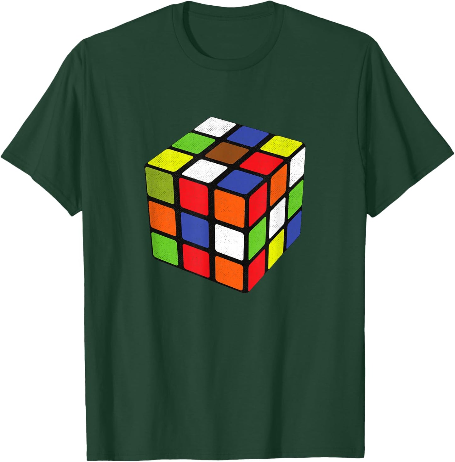 Rubiks Cube Colorful 3x3 Cube Math Game Speed Cubing Puzzle T-Shirt - T-Shirt | Forest