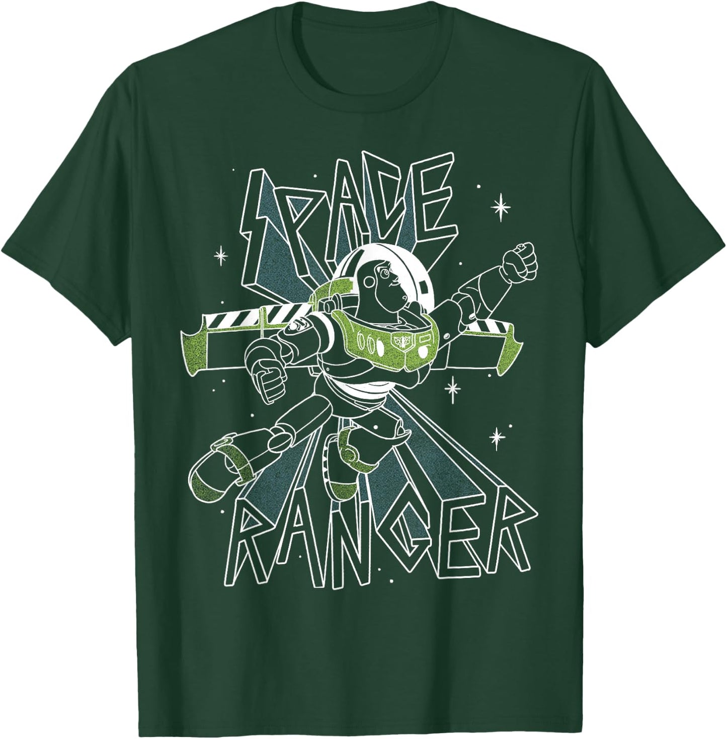 Disney Pixar Toy Story Buzz Lightyear Green Space Ranger T-Shirt - T-Shirt | Forest