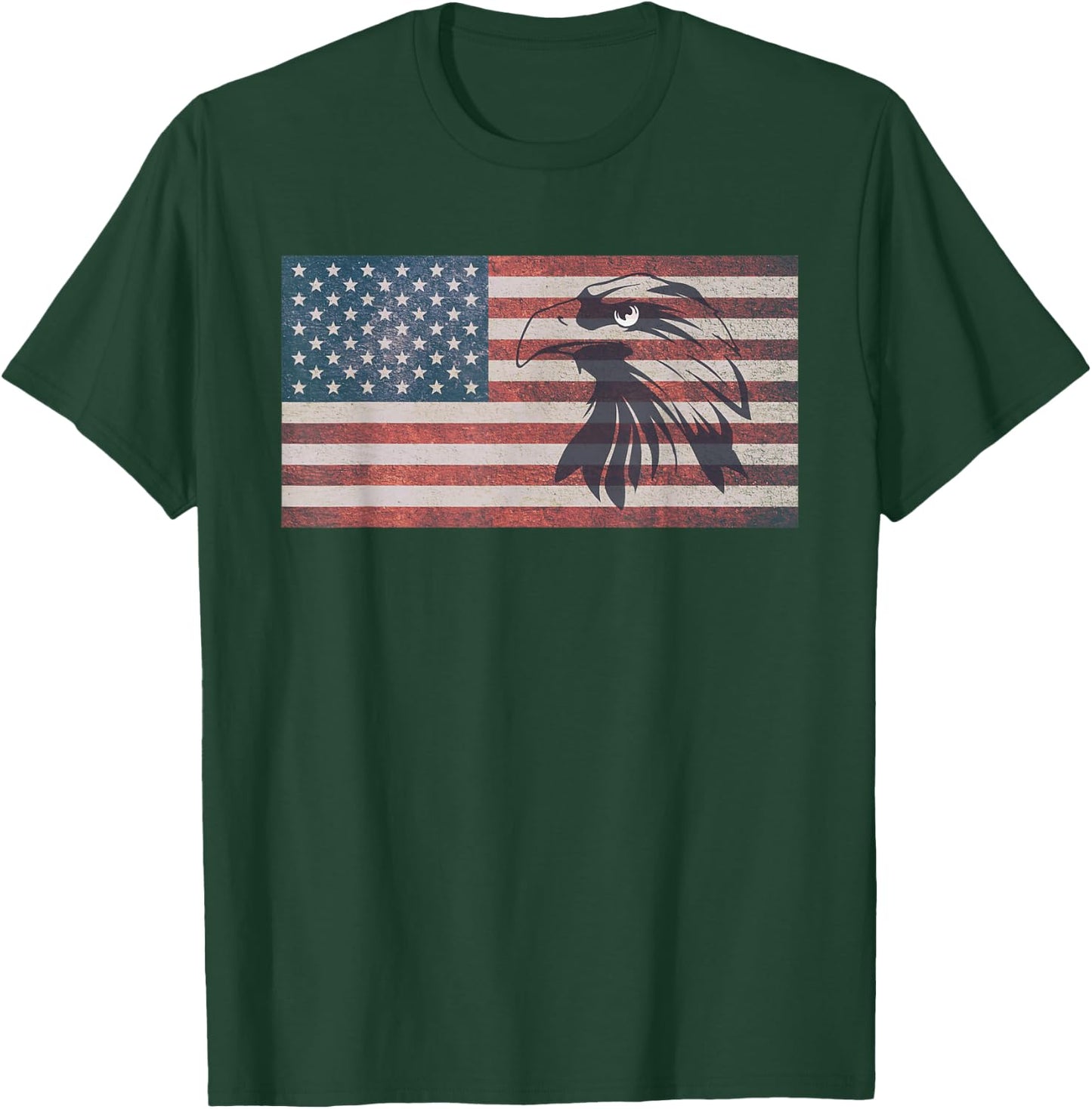 American Flag Eagle USA T-Shirt - T-Shirt | Forest