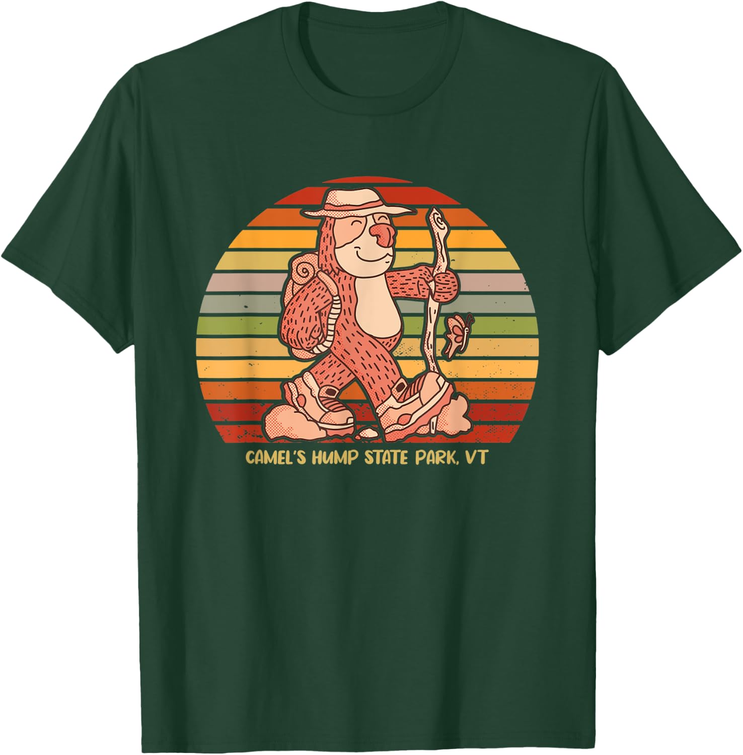 Camel's Hump State Park Vermont Hiking Sloth Camping T-Shirt - T-Shirt | Forest