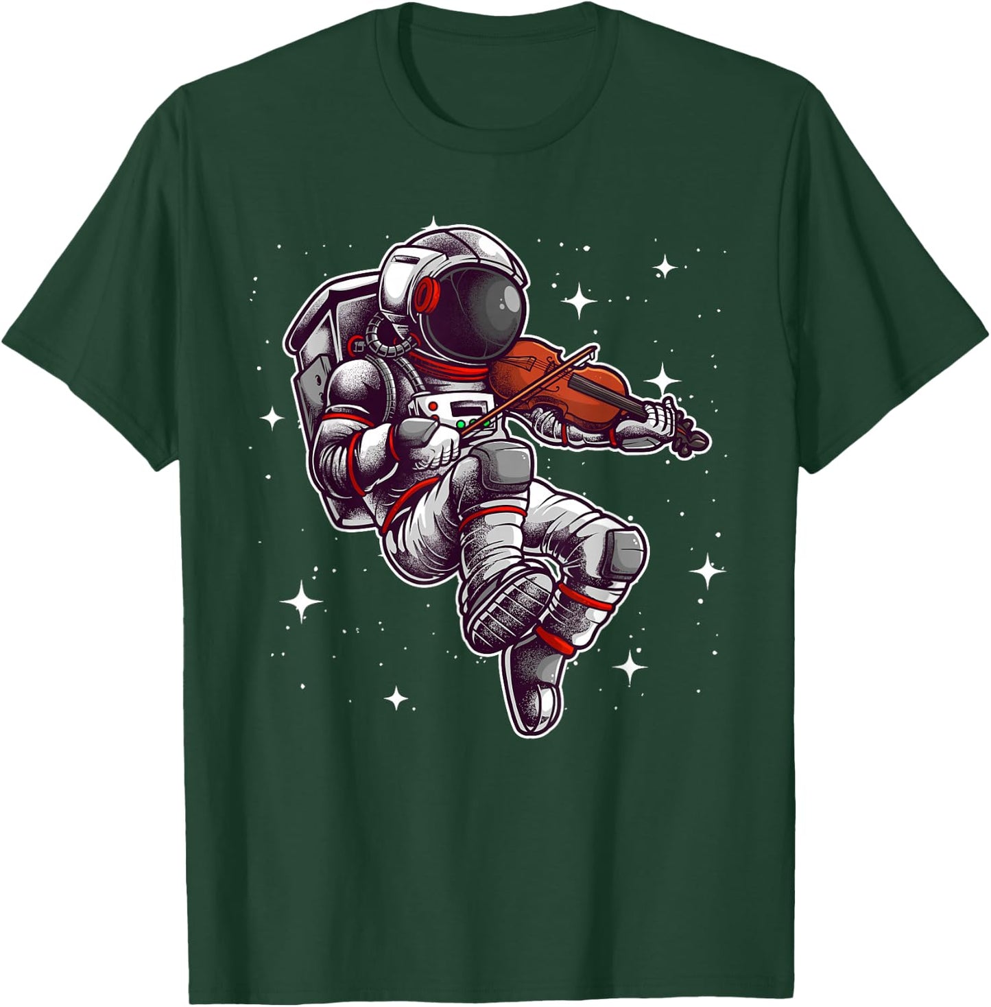 Cool Violin Player Astronaut Women Viola Music Lover T-Shirt - T-Shirt | Forest