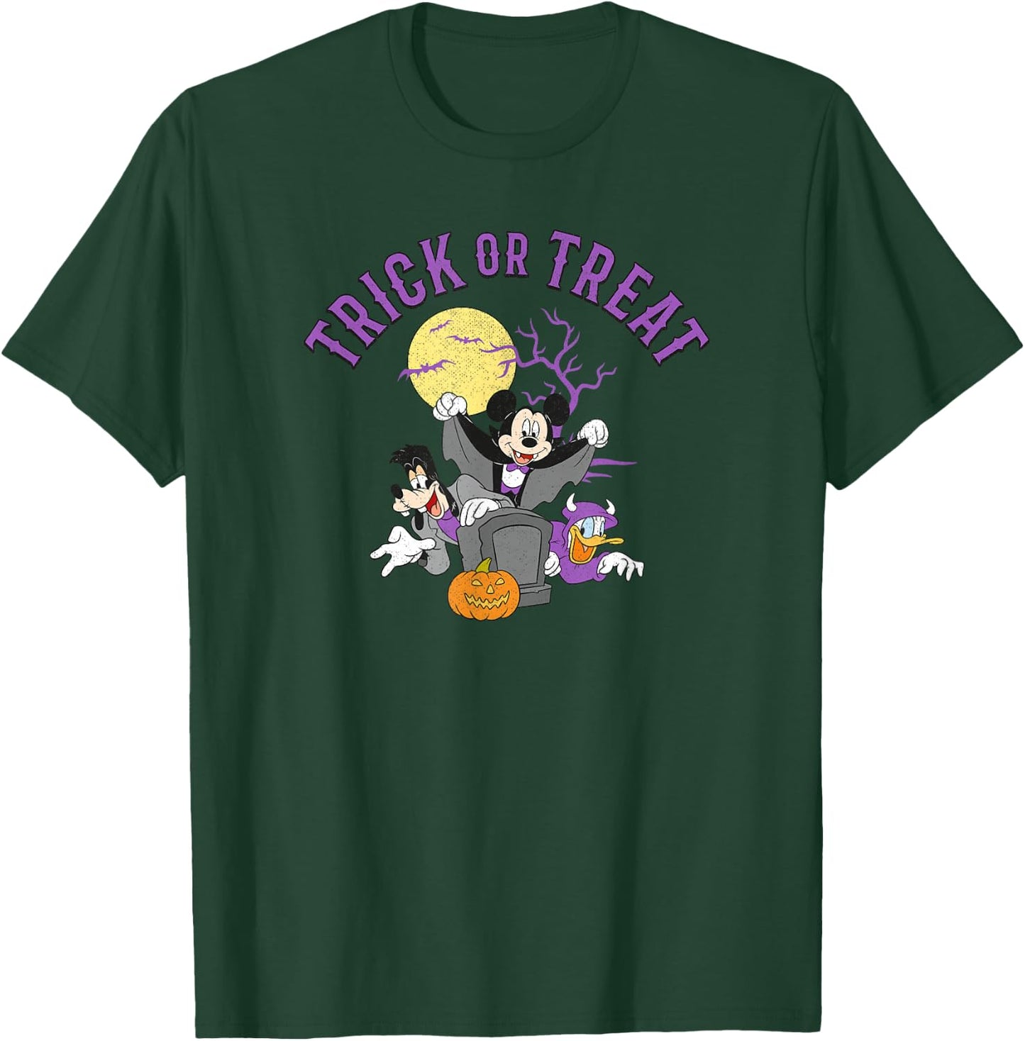 Disney Mickey and Friends Halloween Trick or Treat Group T-Shirt - T-Shirt | Forest