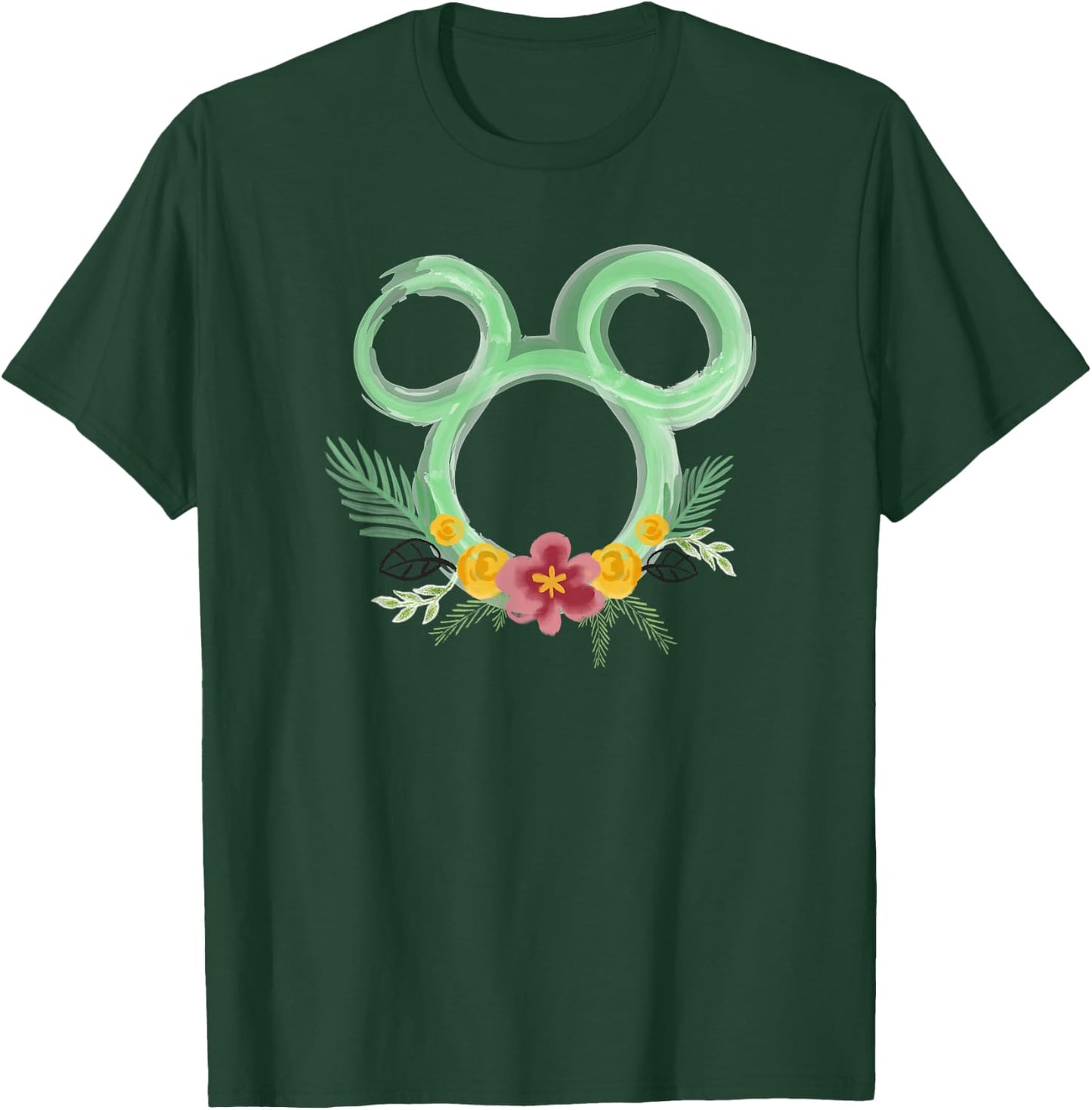 Disney Mickey and Friends Green Decals T-Shirt - T-Shirt | Forest