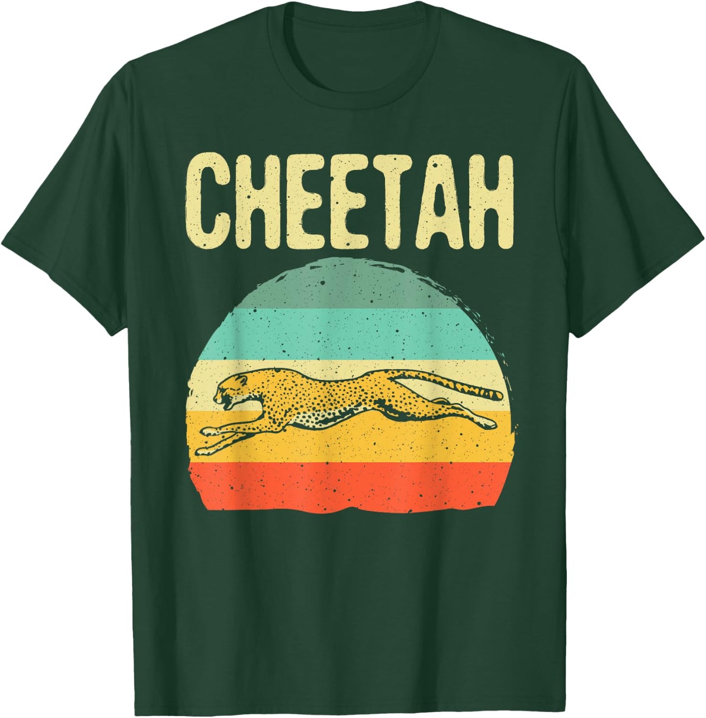 Funny Vintage Cheetah Art Boys Girls Leopard Safari Wildlife T-Shirt - T-Shirt | Forest