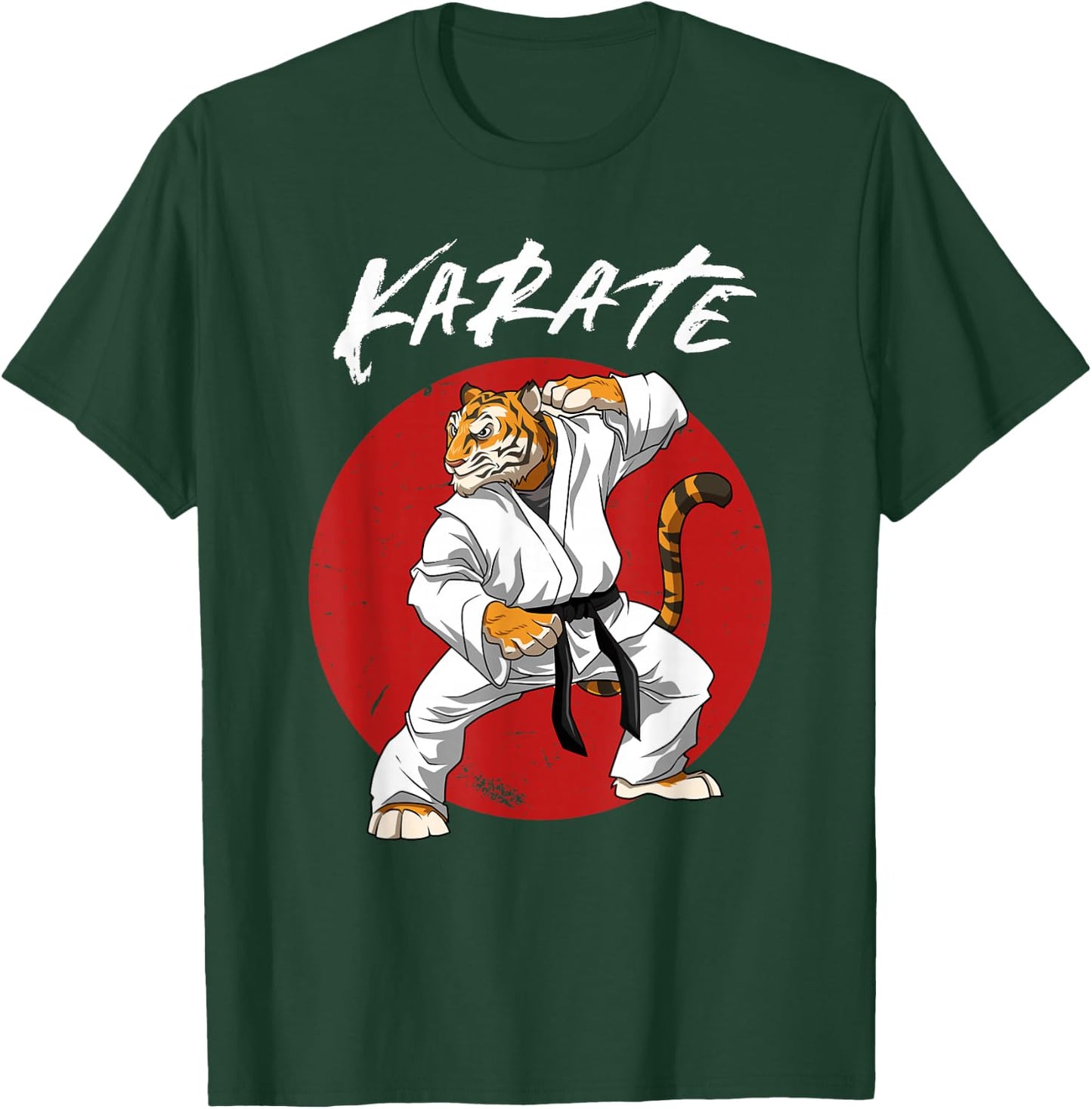 Karate Tiger - Boys and Girls Karate Tiger T-Shirt - T-Shirt | Forest