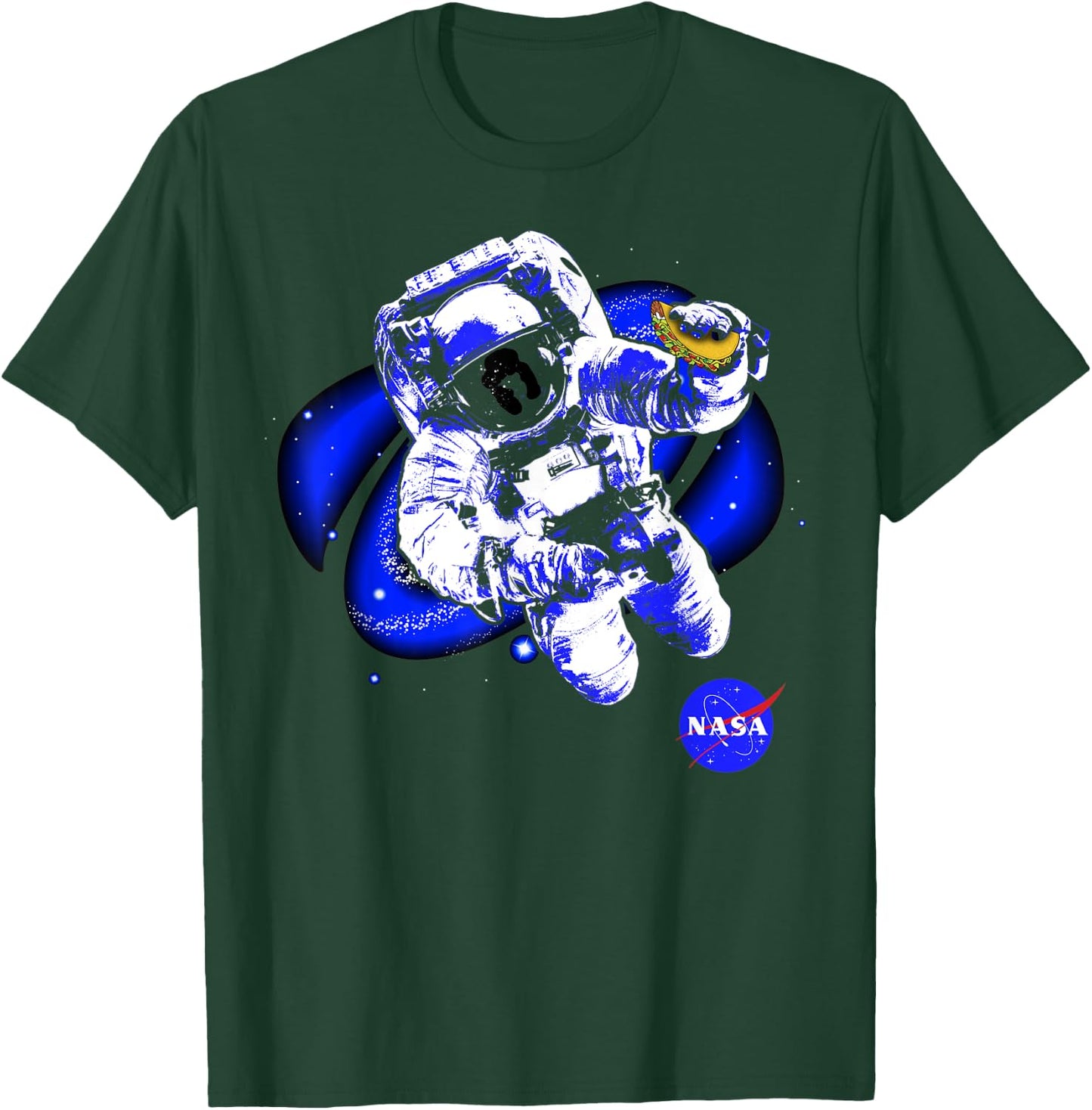 NASA Astronaut In Space With A Taco T-Shirt - T-Shirt | Forest