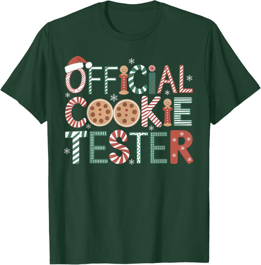 Official Cookie Tester Christmas Cookies Gingerbread Baking T-Shirt - T-Shirt | Forest