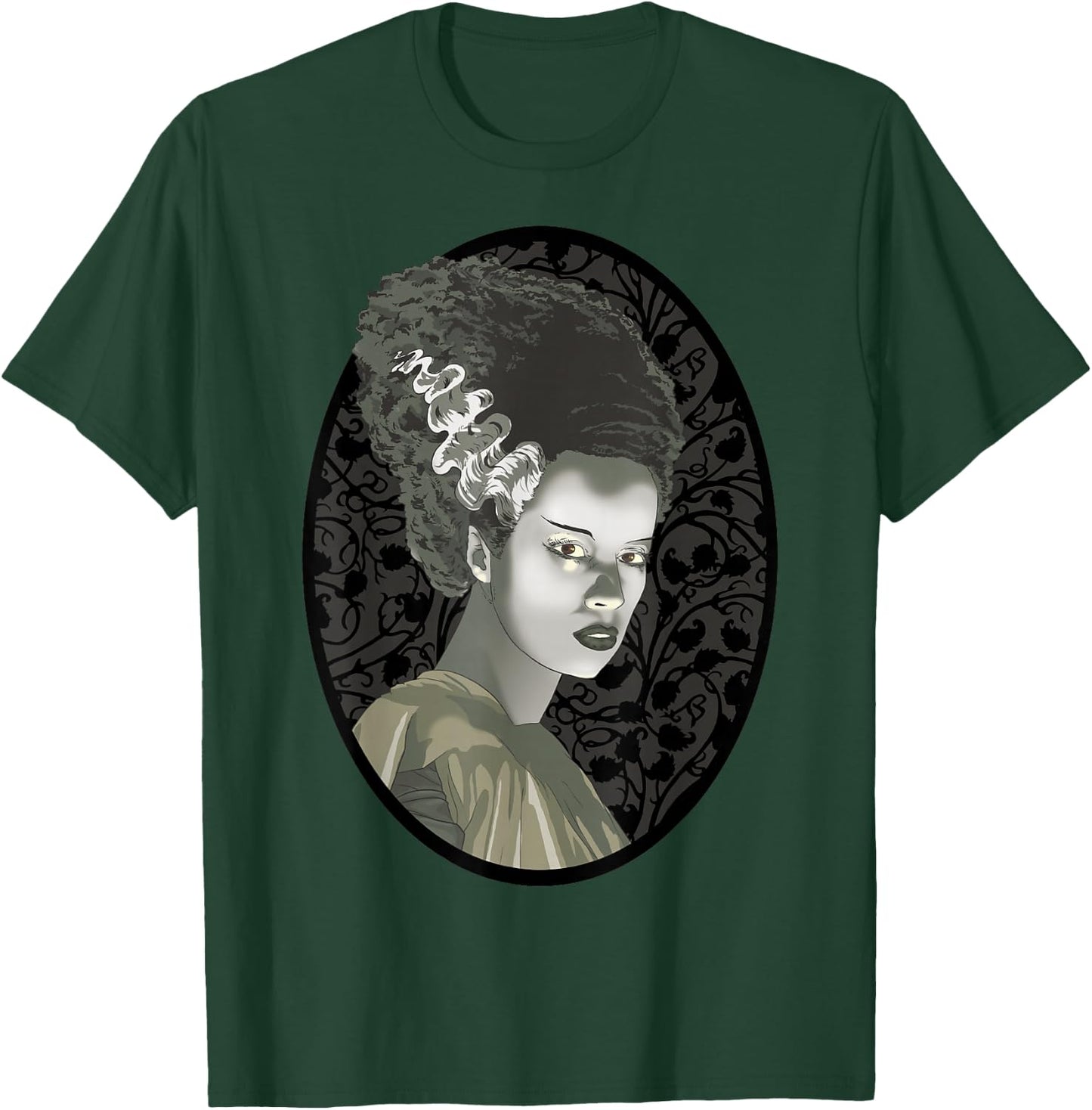 Universal Monsters Bride Of Frankenstein Illustrated T-Shirt - T-Shirt | Forest