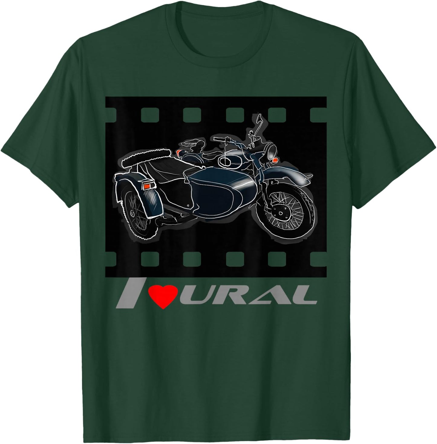 I love URAL for russian retro motorcycles lovers T-Shirt - T-Shirt | Forest