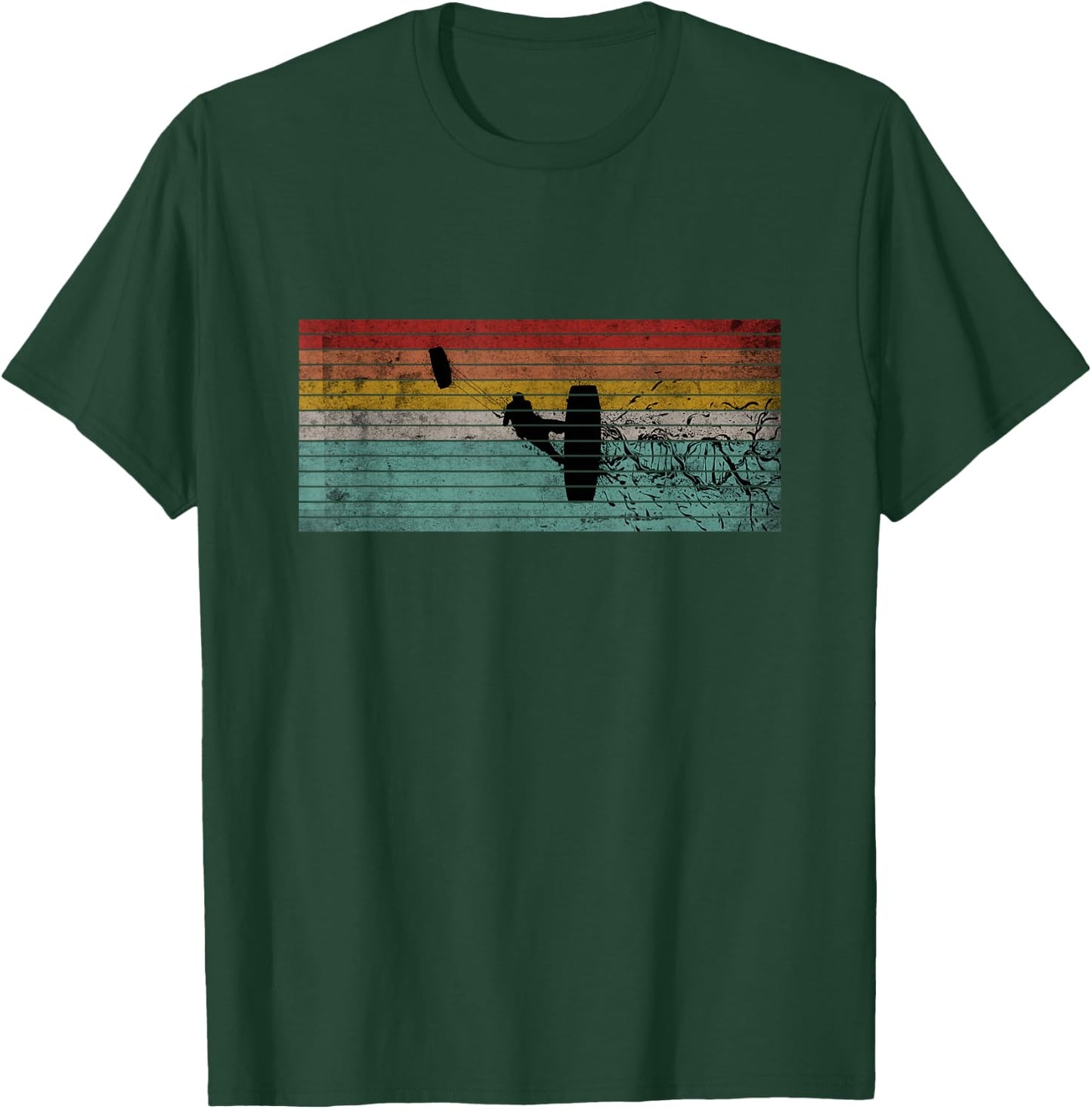 Vintage Kitesurf DNA Kitesurfing Kiteboarding Retro Kitesurfing T-Shirt - T-Shirt | Forest