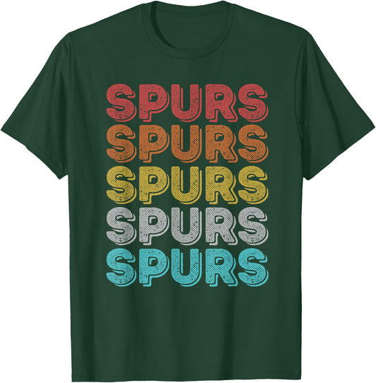 Vintage Retro Spurs T-Shirt - T-Shirt | Forest