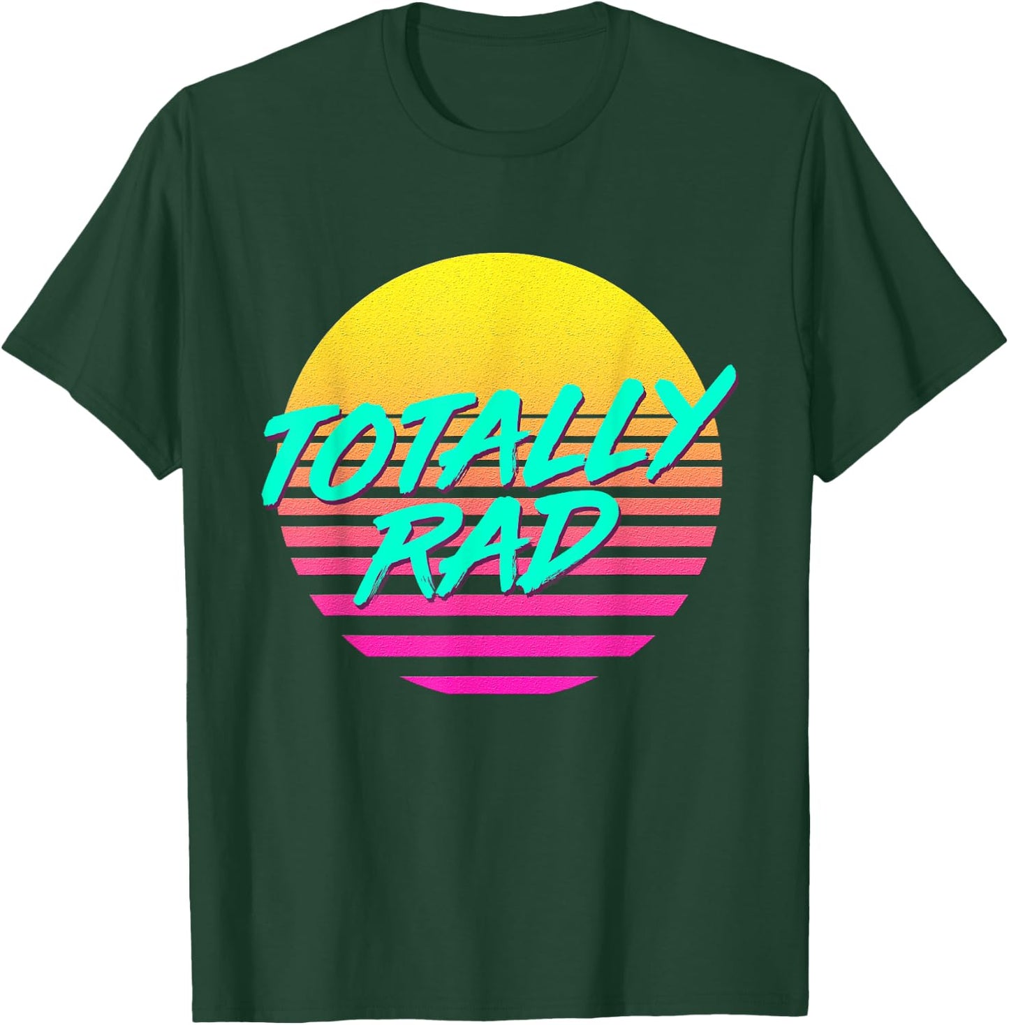 Totally Rad 1980s 80s Outfit Costume Eighties Retro Party T-Shirt - T-Shirt | Forest