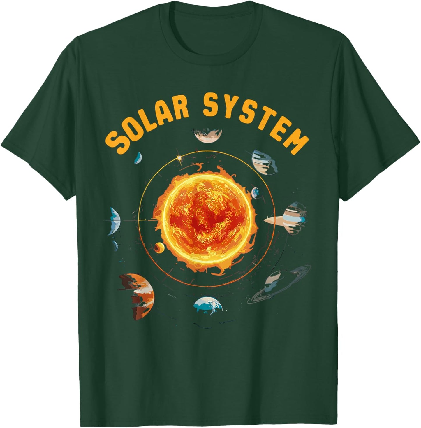 Solar System Planets Space Science T-Shirt - T-Shirt | Forest