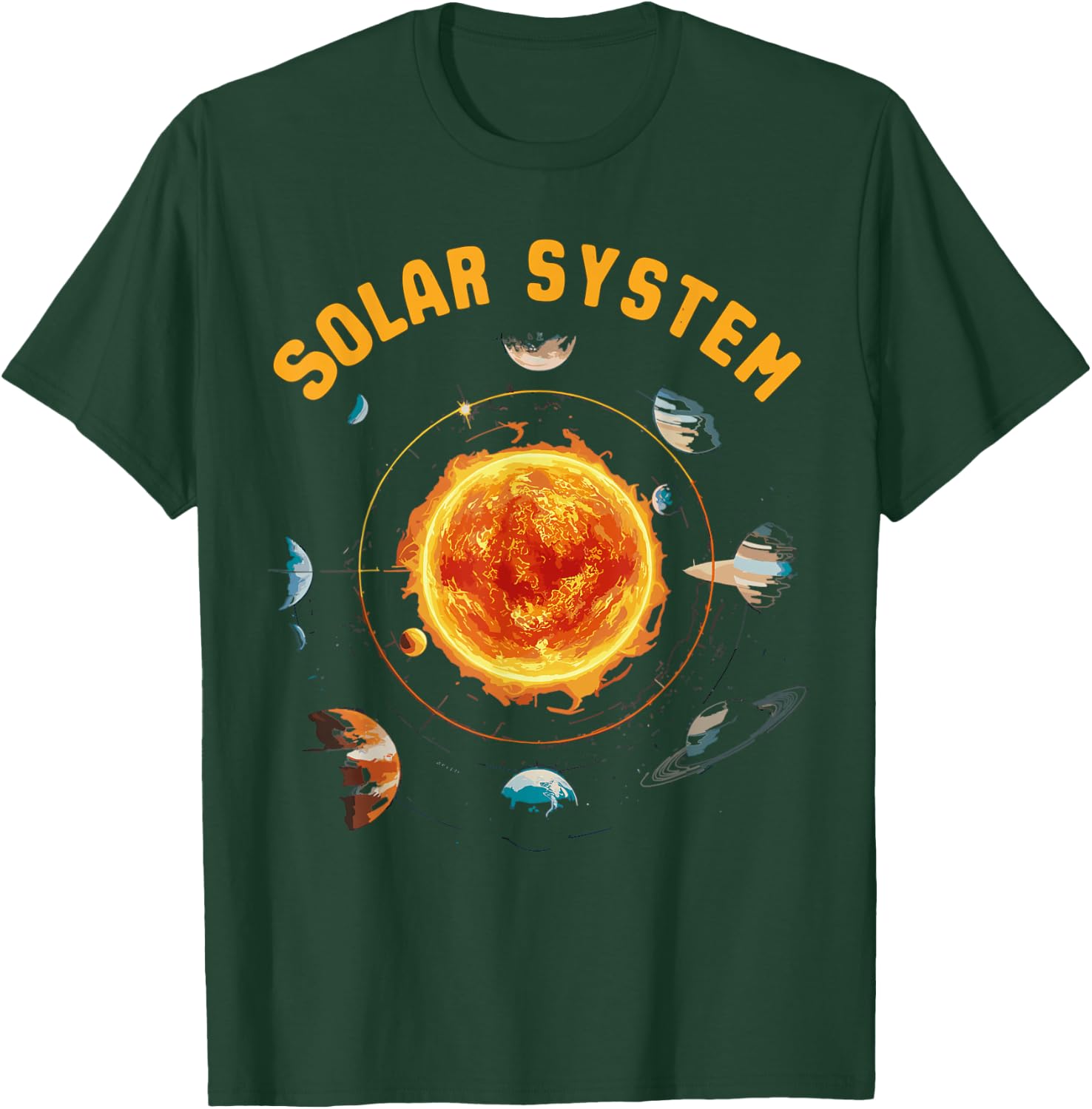 Solar System Planets Space Science T-Shirt - T-Shirt | Forest