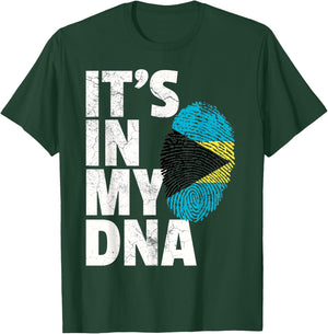 IT'S IN MY DNA Bahama Bahamian Flag Men Women Pride Roots T-Shirt - T-Shirt | Forest
