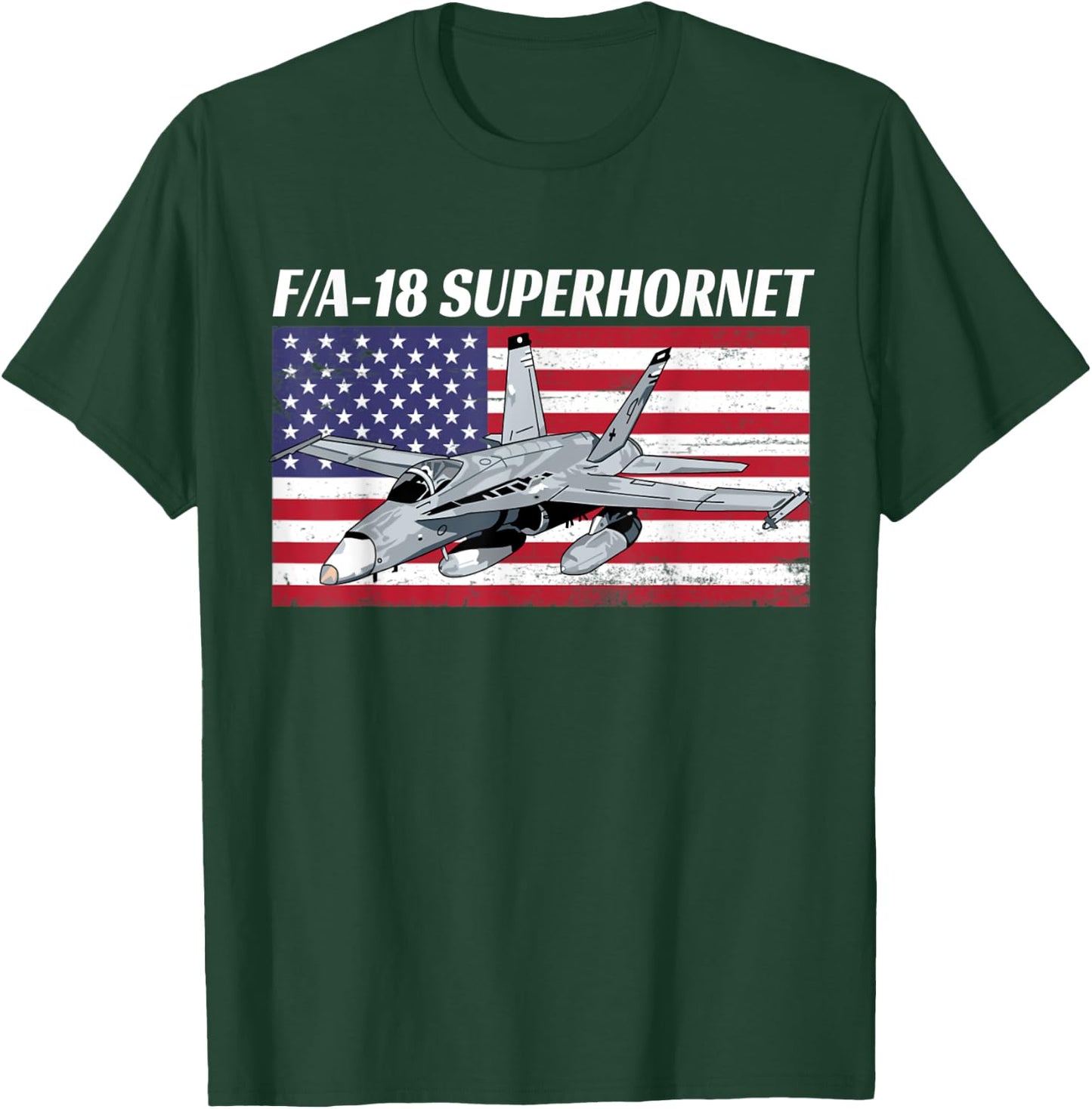 Patriotic American Naval F/A-18 Superhornet In Action. Kids Men T-Shirt - T-Shirt | Forest