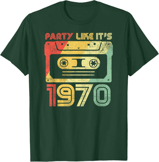 Party Like It's 1970 Retro 70s Party Outfit Costume T-Shirt - T-Shirt | Forest