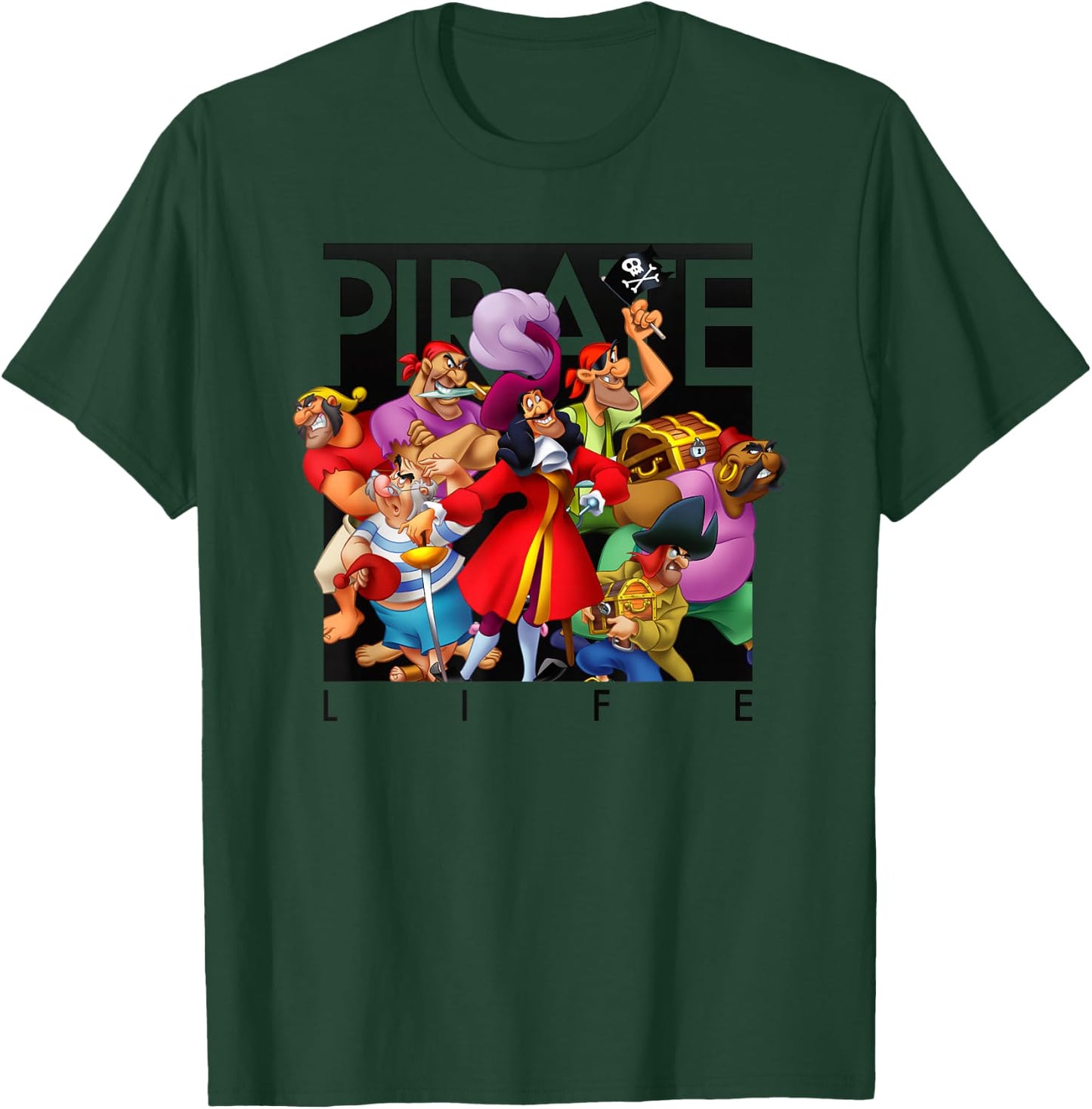 Peter Pan - Captain Hook Pirate Life T-Shirt - T-Shirt | Forest