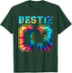 Bestie 03 Tie-Dye Pattern Matching Best Varsity School T-Shirt - T-Shirt | Forest
