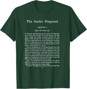 The Scarlet Pimpernel Baroness Orczy First Page T-Shirt - T-Shirt | Forest