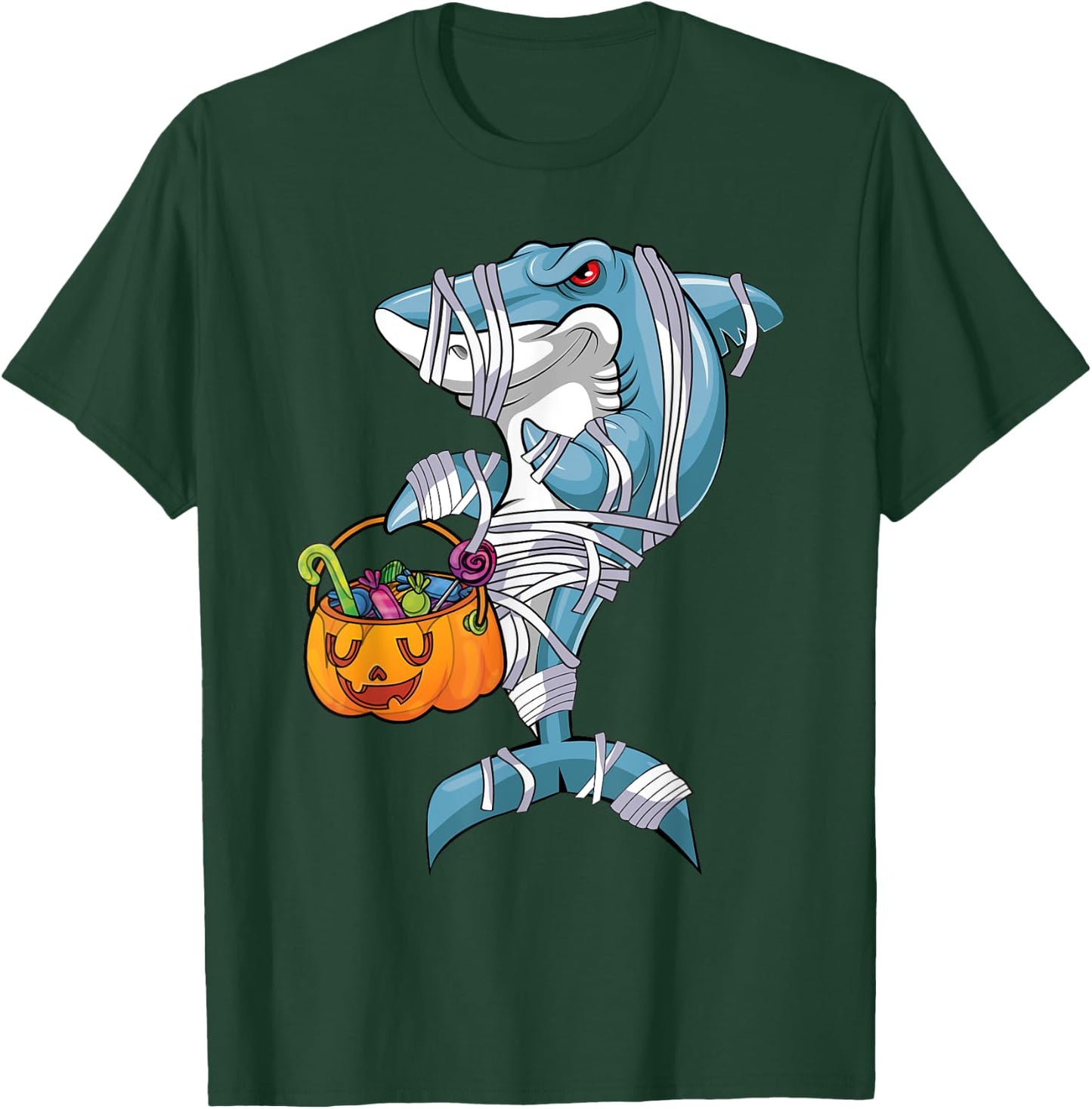 Baby Blue Halloween Shark Boo Boo Funny Family Shark T-Shirt - T-Shirt | Forest