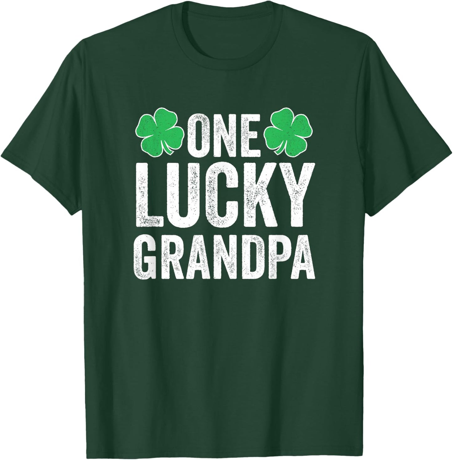 One Lucky Grandpa Shirt Men St Patricks Day Grandpa T-Shirt - T-Shirt | Forest