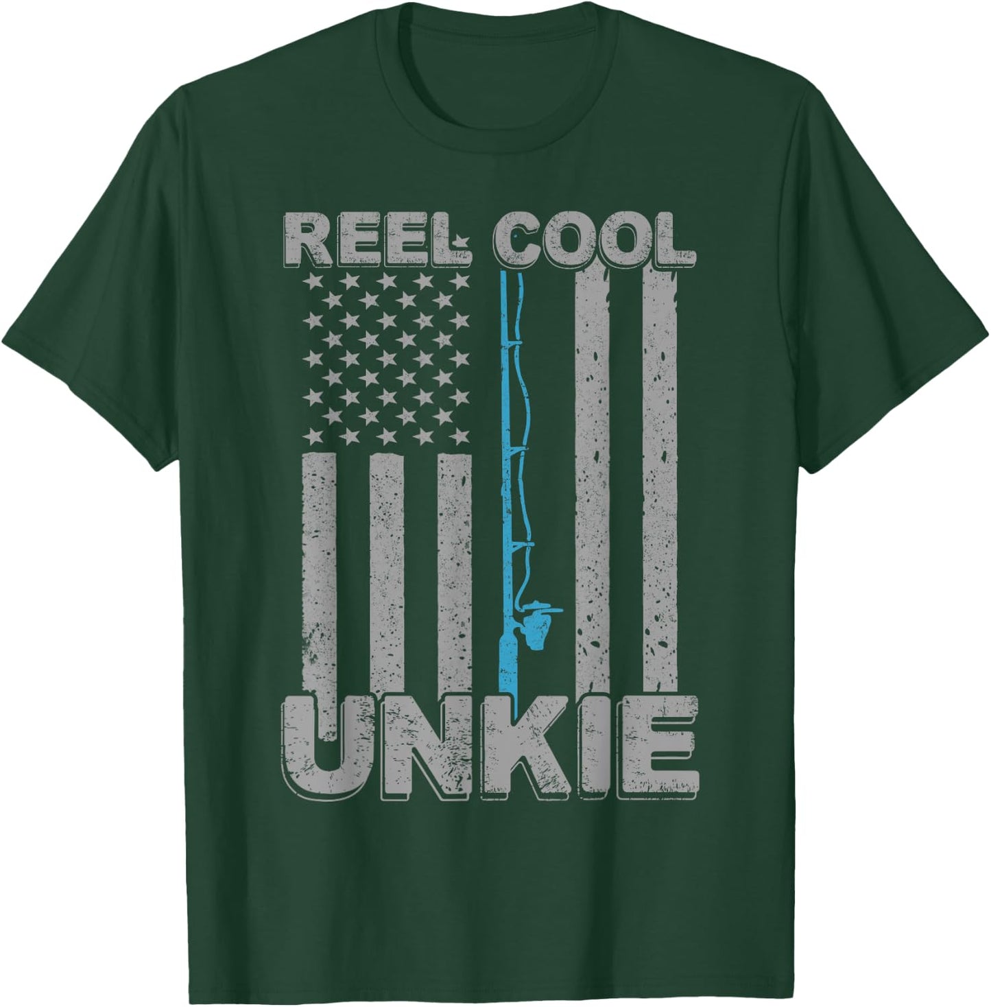 Reel Cool Unkie Uncle Fishing Fathers Day T-Shirt - T-Shirt | Forest