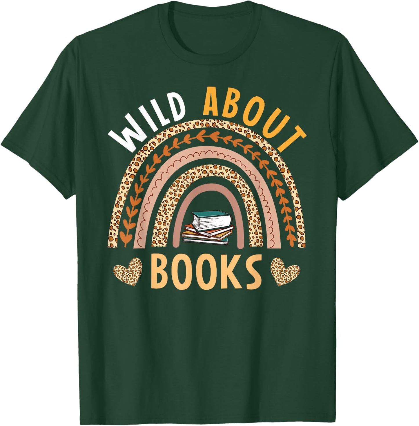 Wild About Books Leopard I Love Reading Book Lover T-Shirt - T-Shirt | Forest