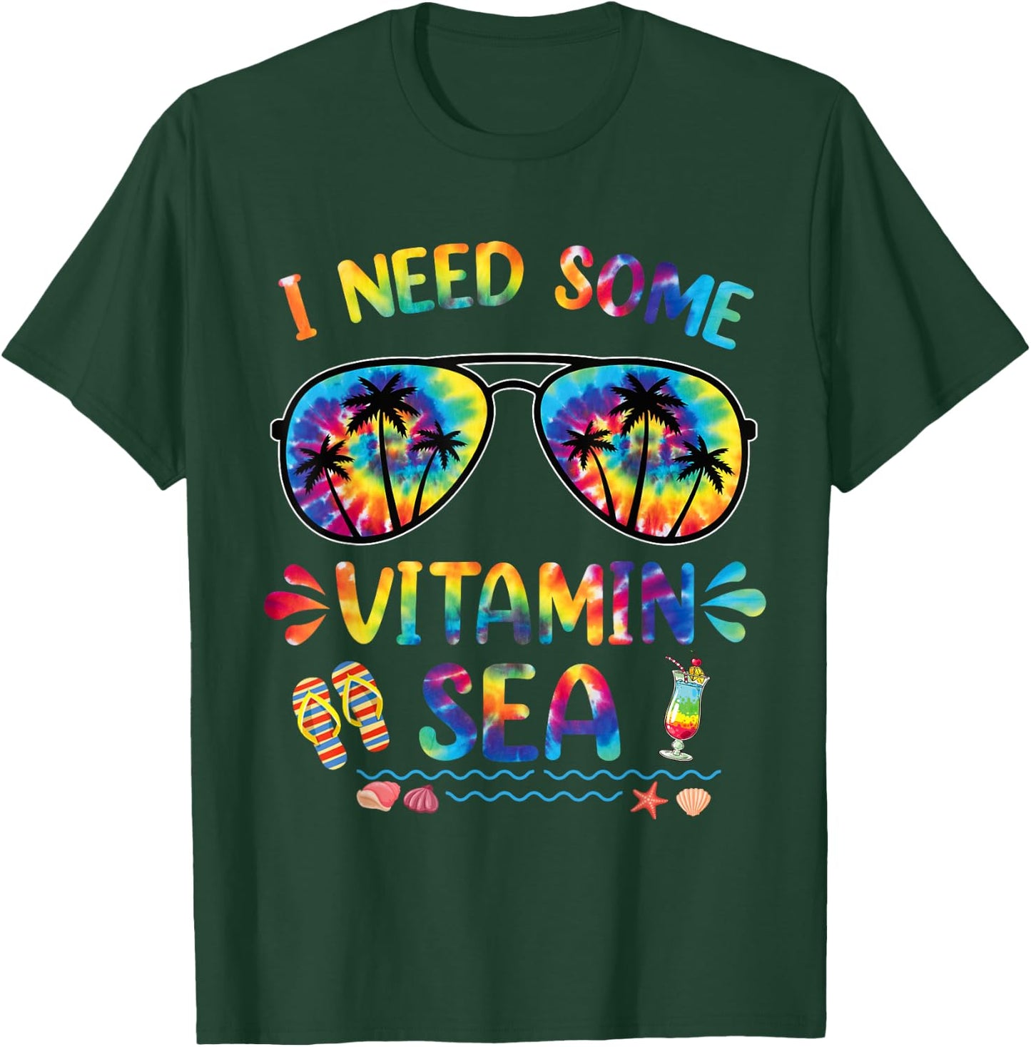I Need Some Vitamin Sea Cool Summer Saying Beach-min Women T-Shirt - T-Shirt | Forest
