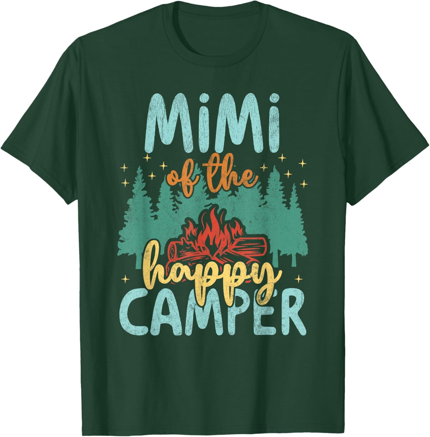 Mimi of Happy Camper 1st Birthday Party Retro Mimi T-Shirt - T-Shirt | Forest