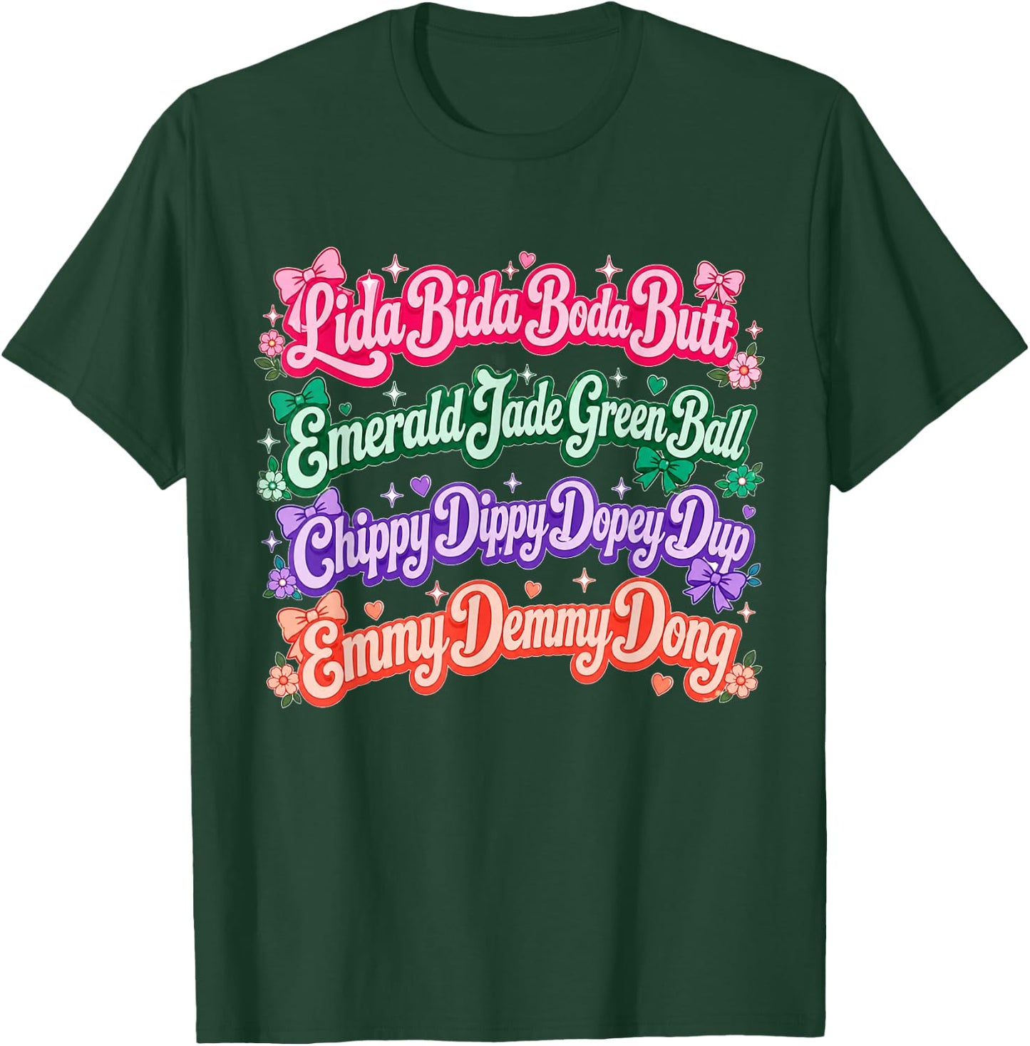 LIDA Bida Boda Butt, Emerald Jade Green Ball T-Shirt - T-Shirt | Forest