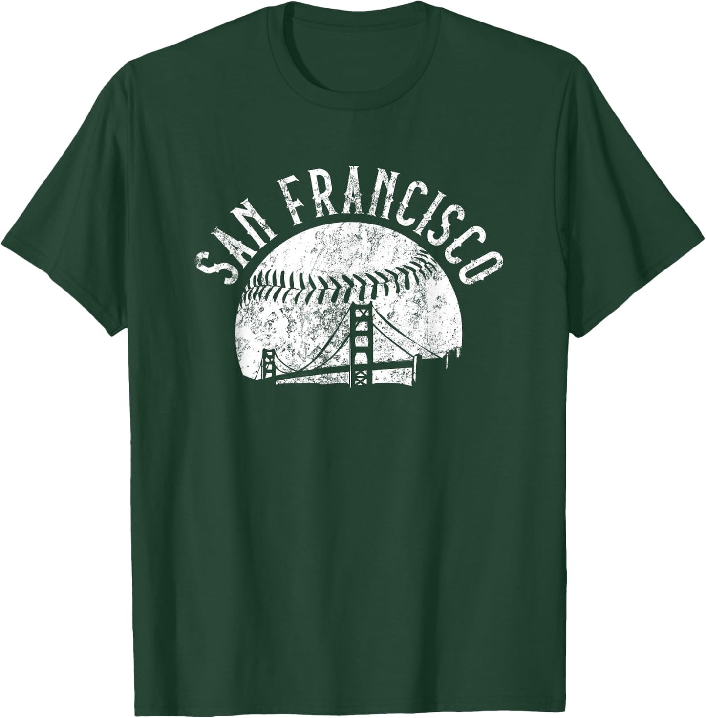 Vintage San Francisco California Skyline Apparel T-Shirt - T-Shirt | Forest
