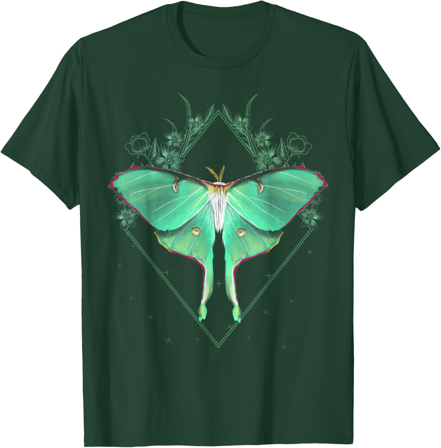 Cute Luna Moth Beautiful Butterfly Insect Lover Themed T-Shirt - T-Shirt | Forest