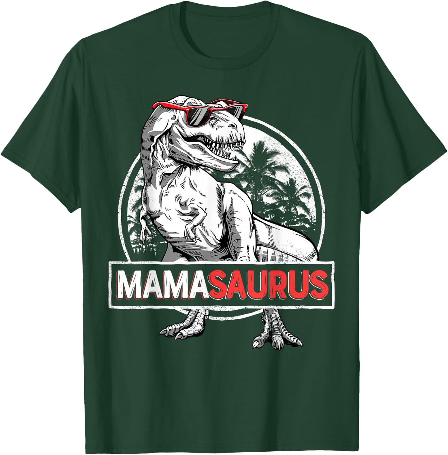 Mamasaurus T rex Dinosaur Funny Mama Saurus Mother's Family T-Shirt - T-Shirt | Forest