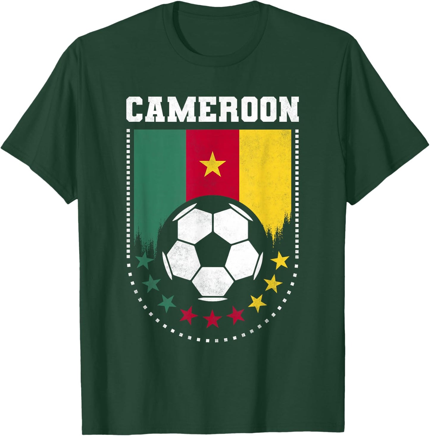 Cameroon Flag Soccer Fan T-Shirt - T-Shirt | Forest