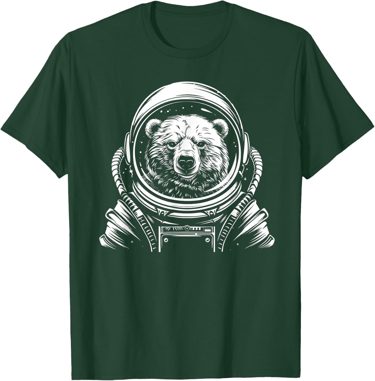 Funny Polar Bear Astronaut Astro Space Suit Mom Dad T-Shirt - T-Shirt | Forest