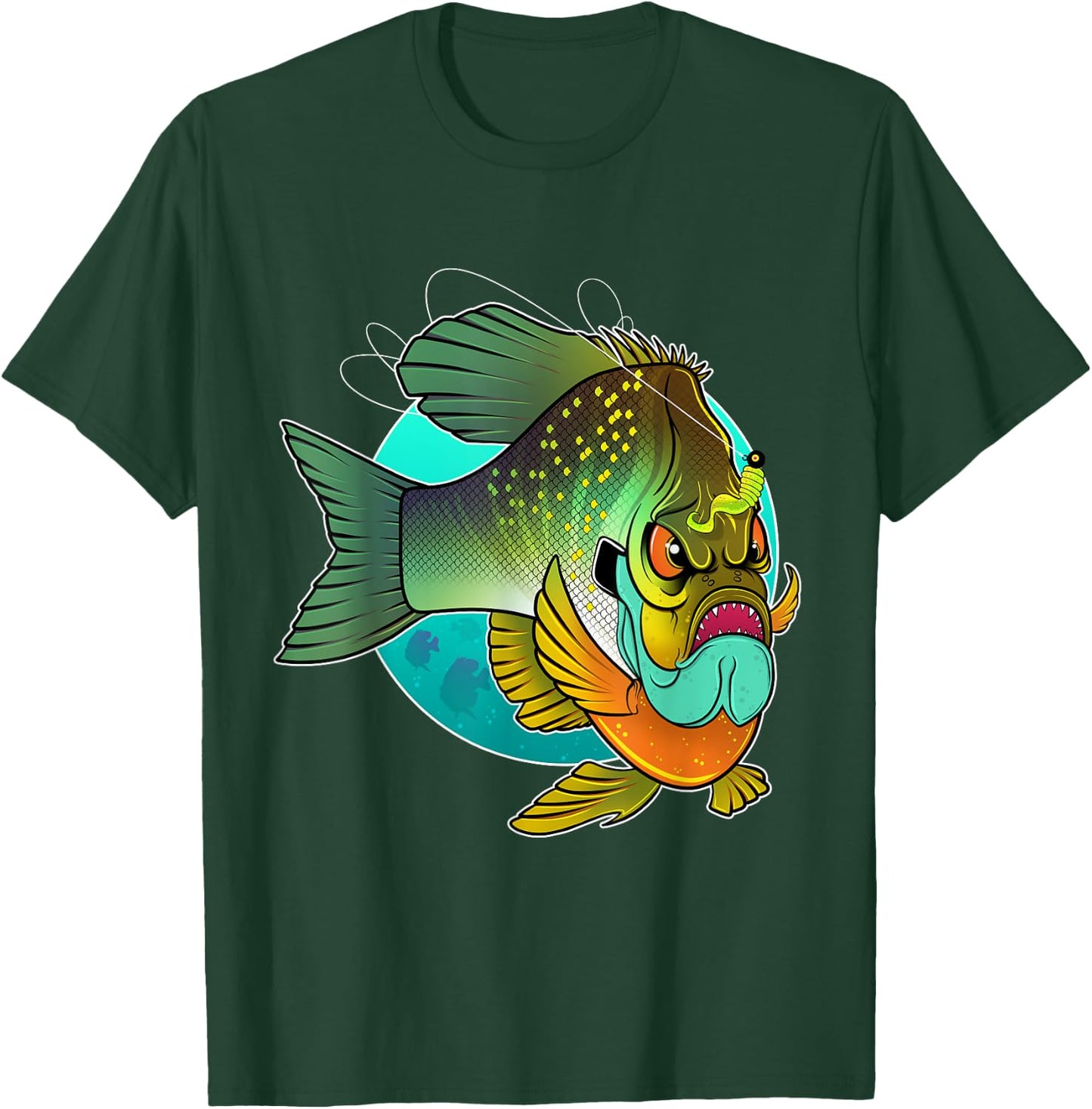 Angry Bluegill Fishing T-Shirt - T-Shirt | Forest