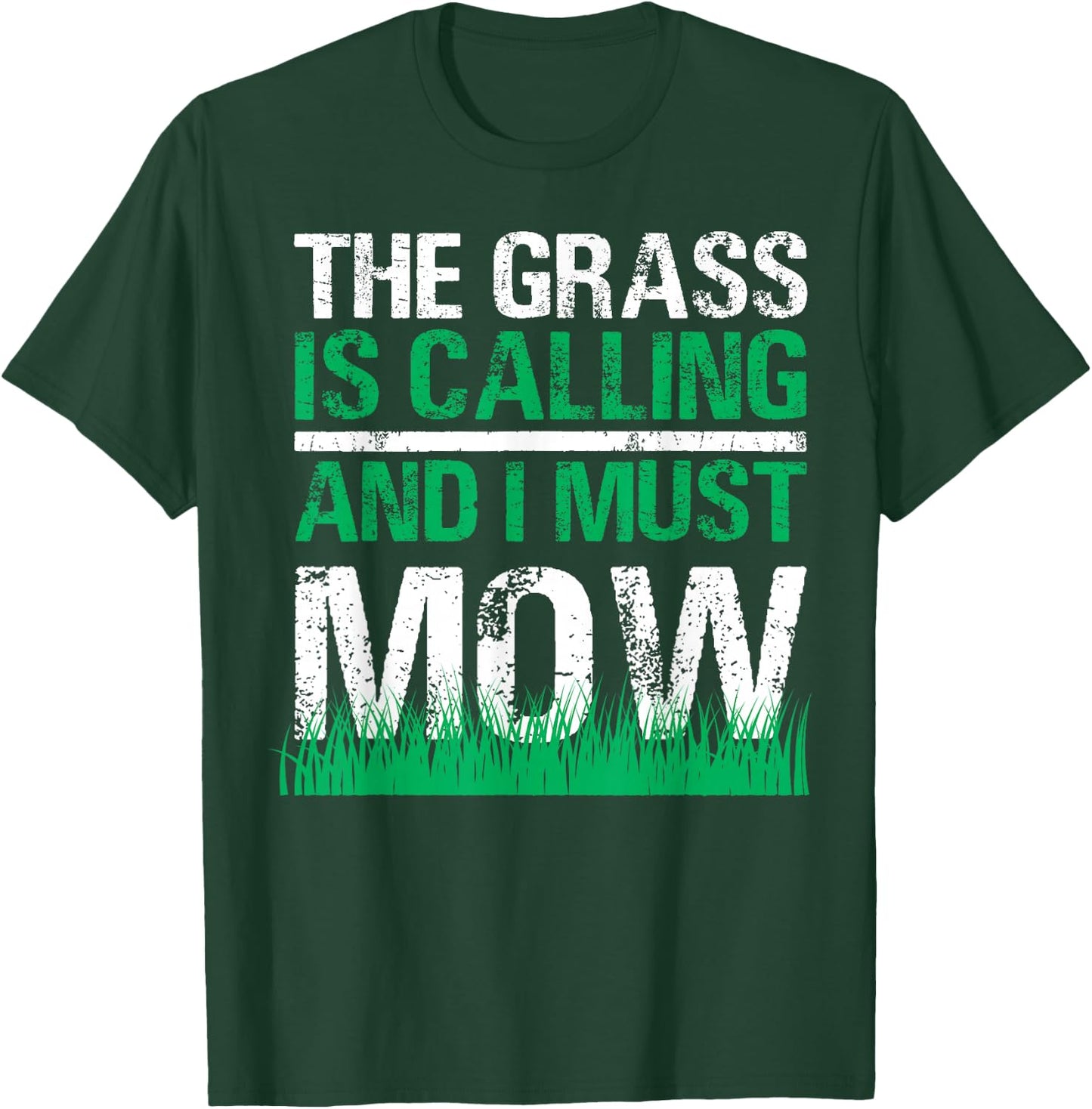 Funny Lawn Mower The Grass Calls Gardening Lawn Tractor T-Shirt - T-Shirt | Forest