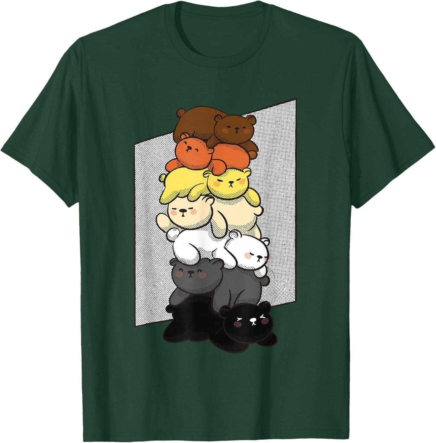 Cute Gay Bear Pride Flag Colors for Gay Bear Cubs T-Shirt - T-Shirt | Forest