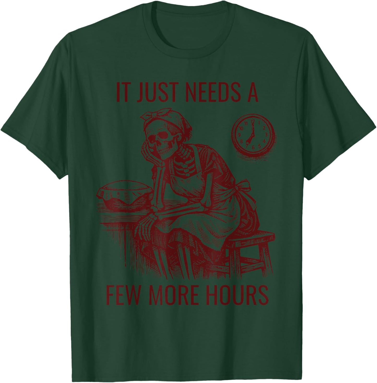 Funny Sourdough Skeleton Bulk Fermentation Bread Baker Humor T-Shirt - T-Shirt | Forest