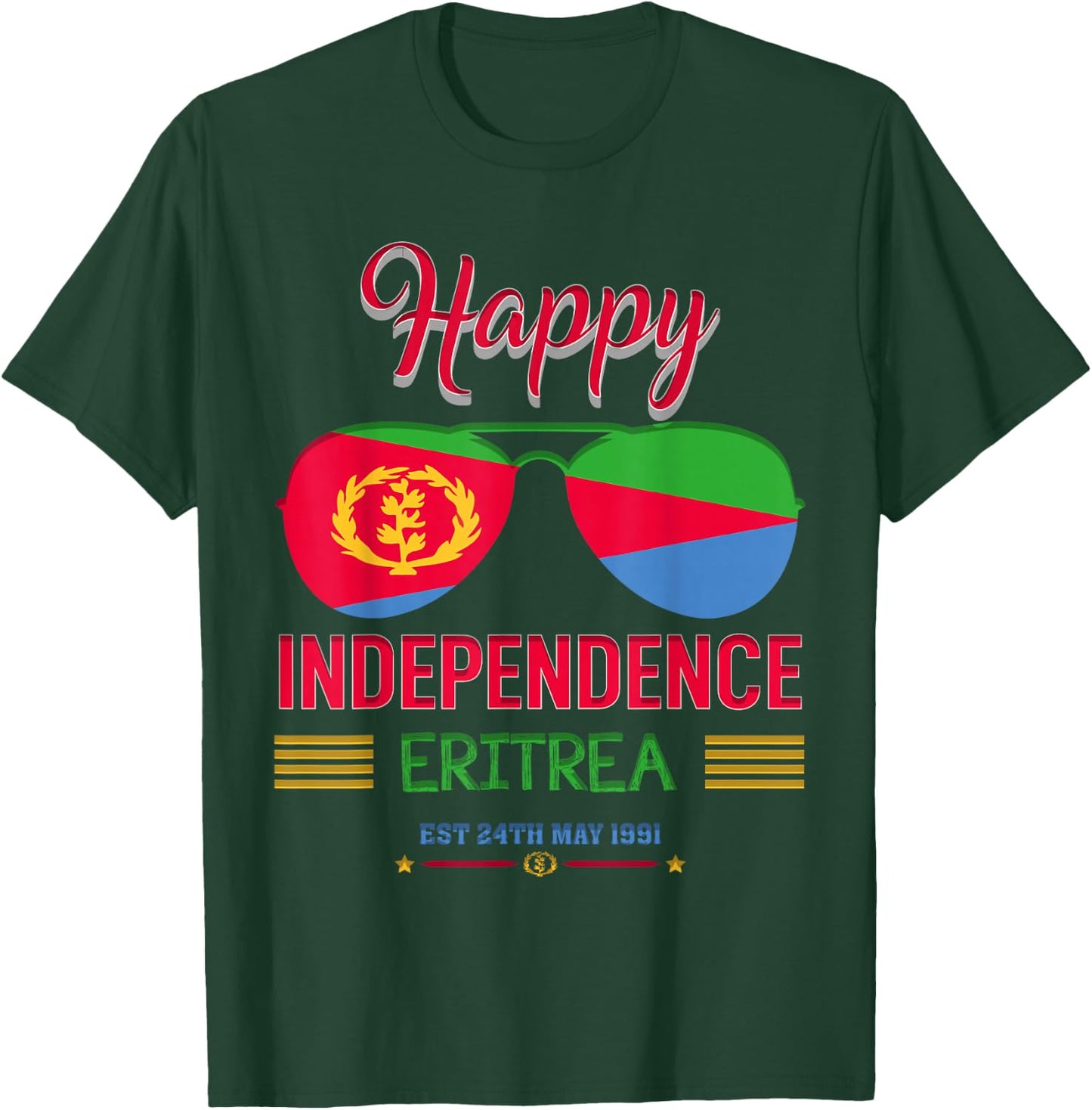 Happy Independence Eritrea, Eritrean Flag T-Shirt - T-Shirt | Forest
