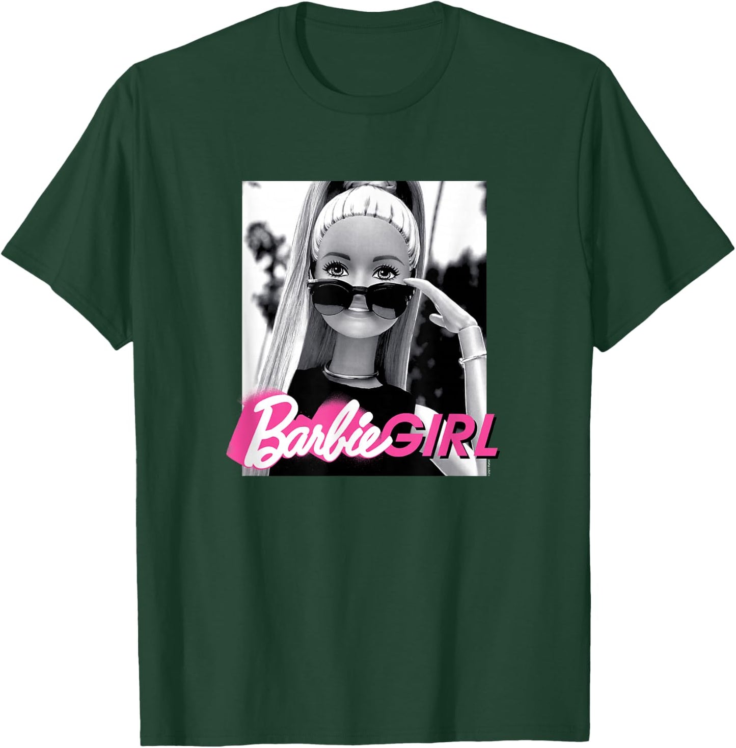 Barbie Girl Classic Fit - Black Cotton & Polyester Blend, Short Sleeve, Casual Style T-Shirt - T-Shirt | Forest