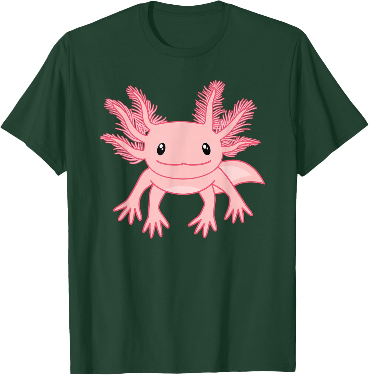 Cute Pink Axolotl Kawaii Axolotl Lover Women Girls T-Shirt - T-Shirt | Forest