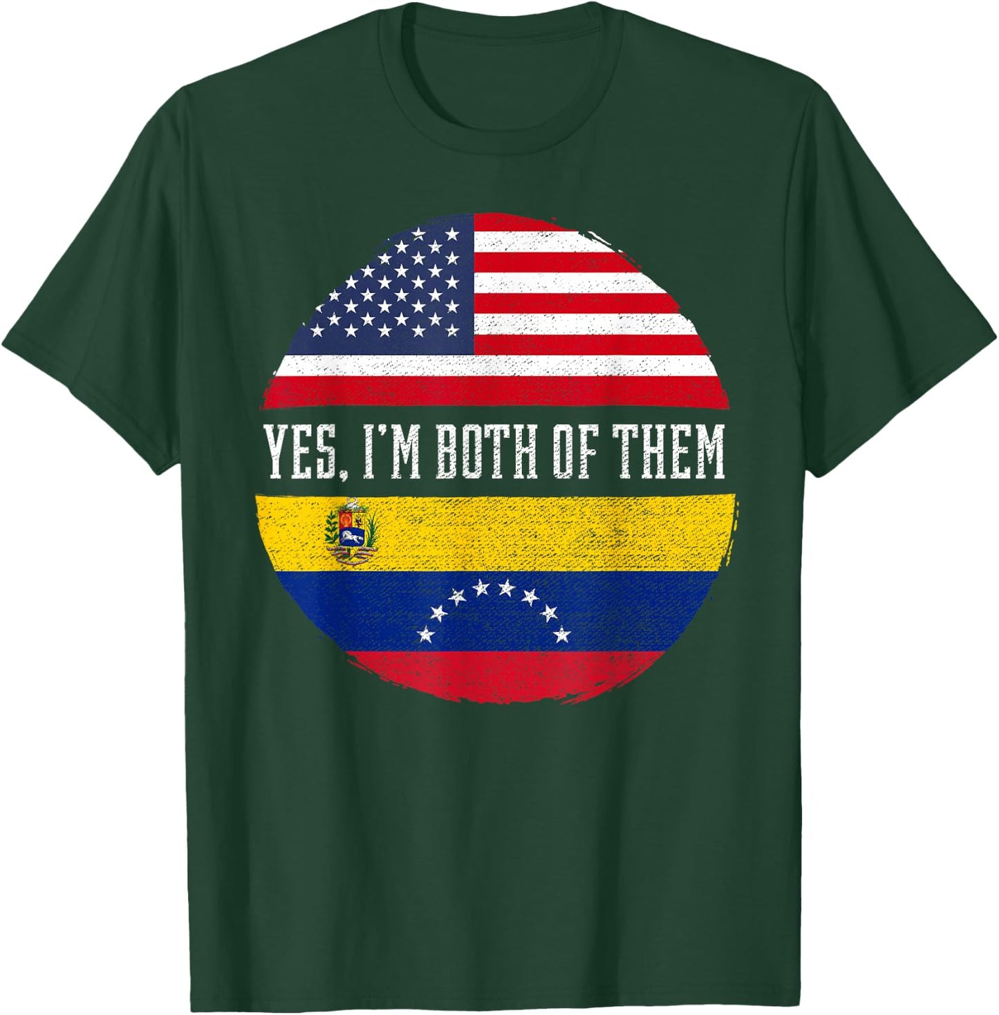 Half American Half Venezuelan USA Flag Venezuela Heritage Kids Men T-Shirt - T-Shirt | Forest
